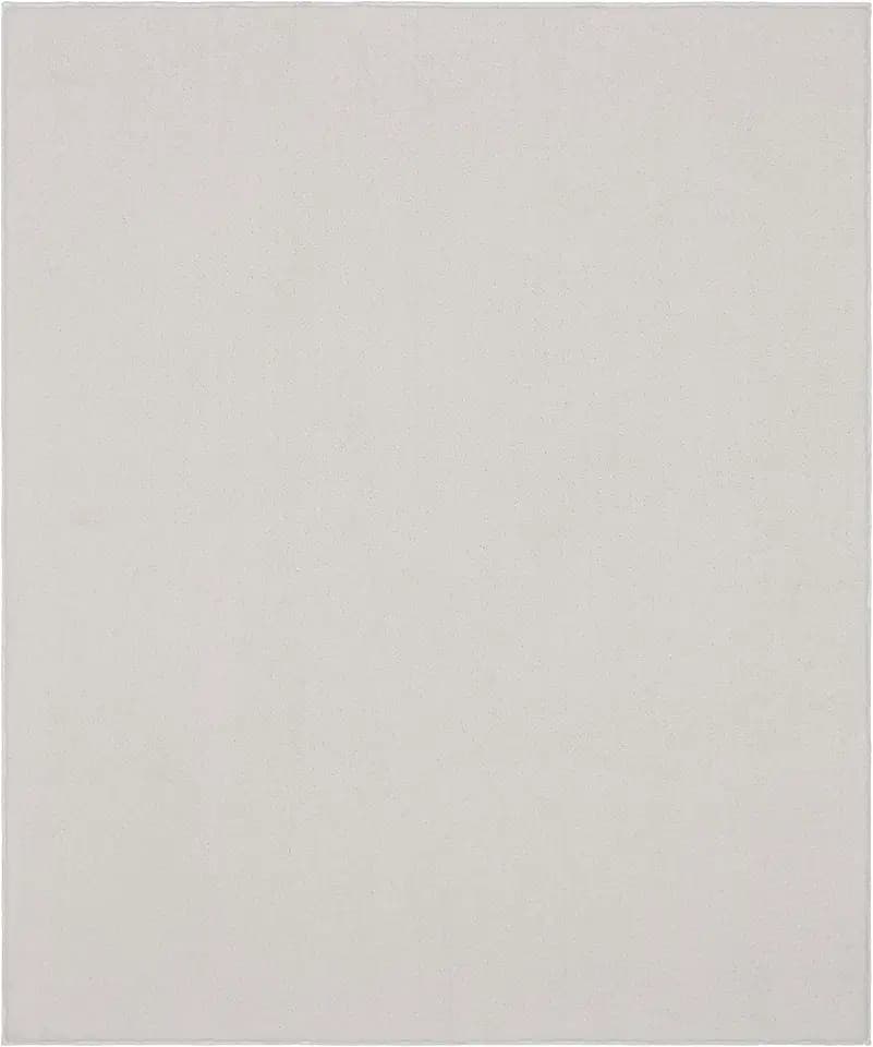Garland Rug Gramercy Washable Bath Rug – Soft, Plush, Absorbent, Quick-Dry, Durable, Cut-to-Size Unbound Edges for Easy Cutting, 4 ft. x 6 ft., White