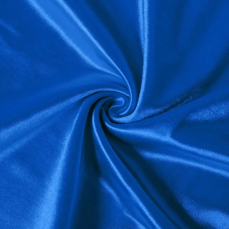 59" Wide Stretch Silky Spandex Satin Fabric by The Yard - Shiny Satin Spandex Fabric for Dresses, Active Wear, Yoga Pants, Table Cloth(2Yard, Royal Blue)