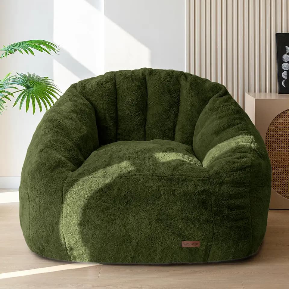 MAXYOYO Giant Bean Bag Chair for Adults, Oversized Shell Shape Bean Bag