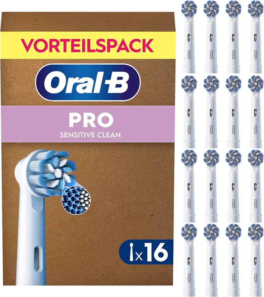 Oral-B Aufsteckbürsten PRO Sensitive Clean, Weiß, 16 Stück