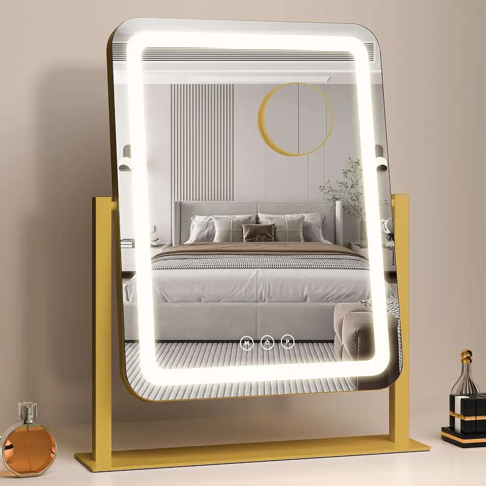 13.1"×16.7" Vanity Mirror with Lights, LED Makeup Mirror