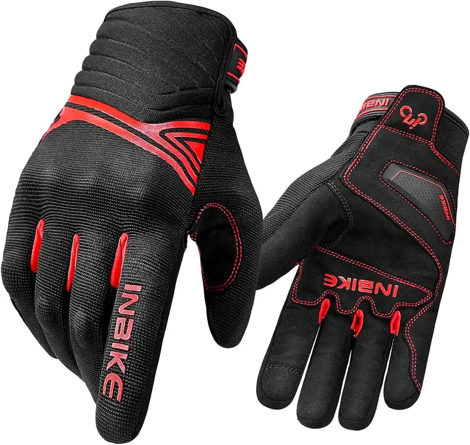INBIKE Winter Motorradhandschuhe Wasserdicht Warm Winddicht mit Harter Schutz Motocross Motorrad Handschuhe Herren Damen IM902W
