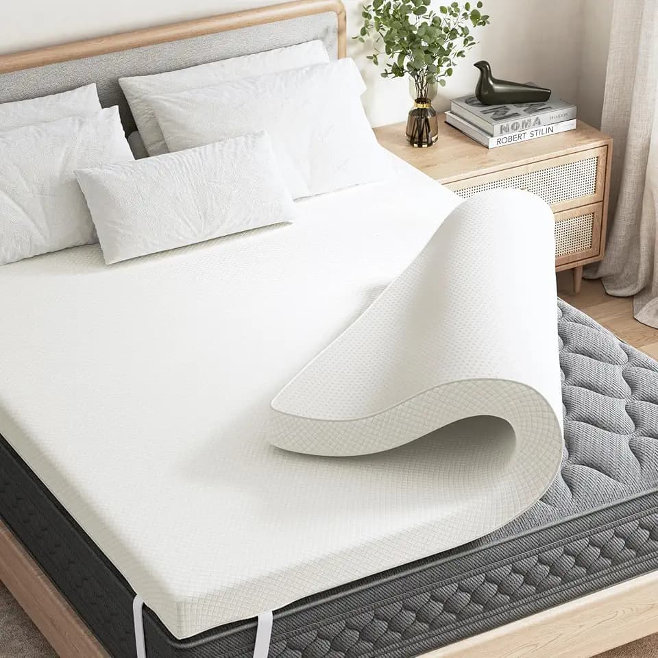 NEWBULIG 3 Inch Non-Slip Gel Memory Foam Mattress Topper, Twin Size