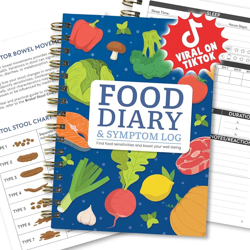 HAMIEW Food Diary & Symptom Log Book for IBS, FODMAP & Food Intolerance