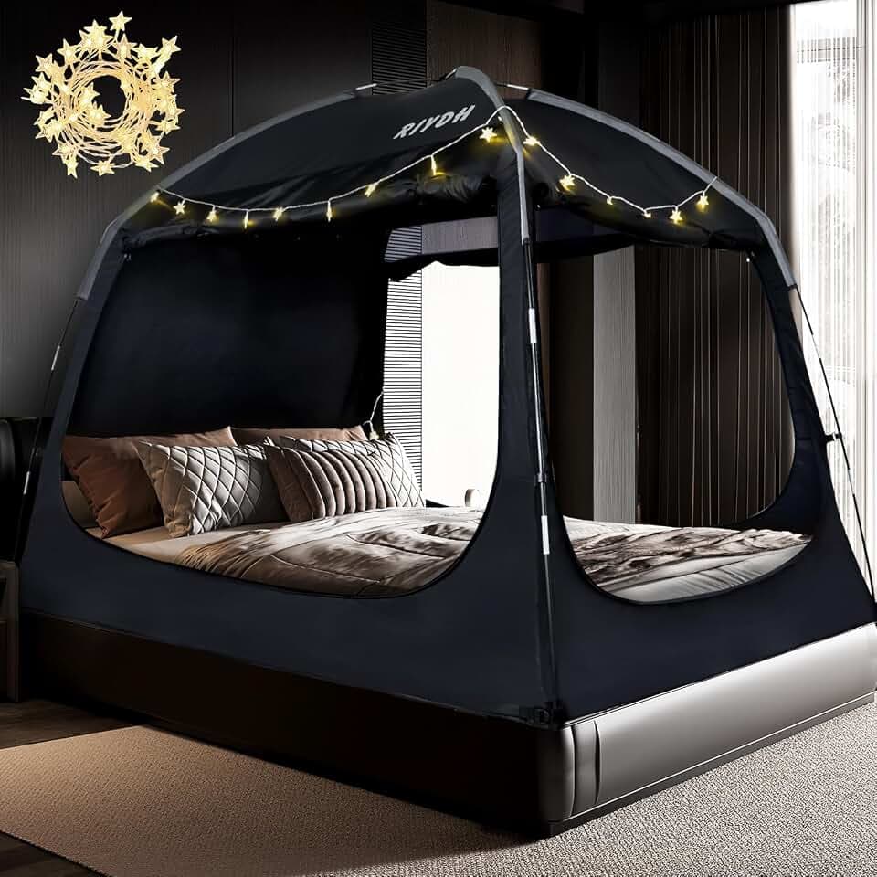 Bed Tent Twin Bed Canopy for Adult and Kids Blackout 93% Indoor Sleep Tents