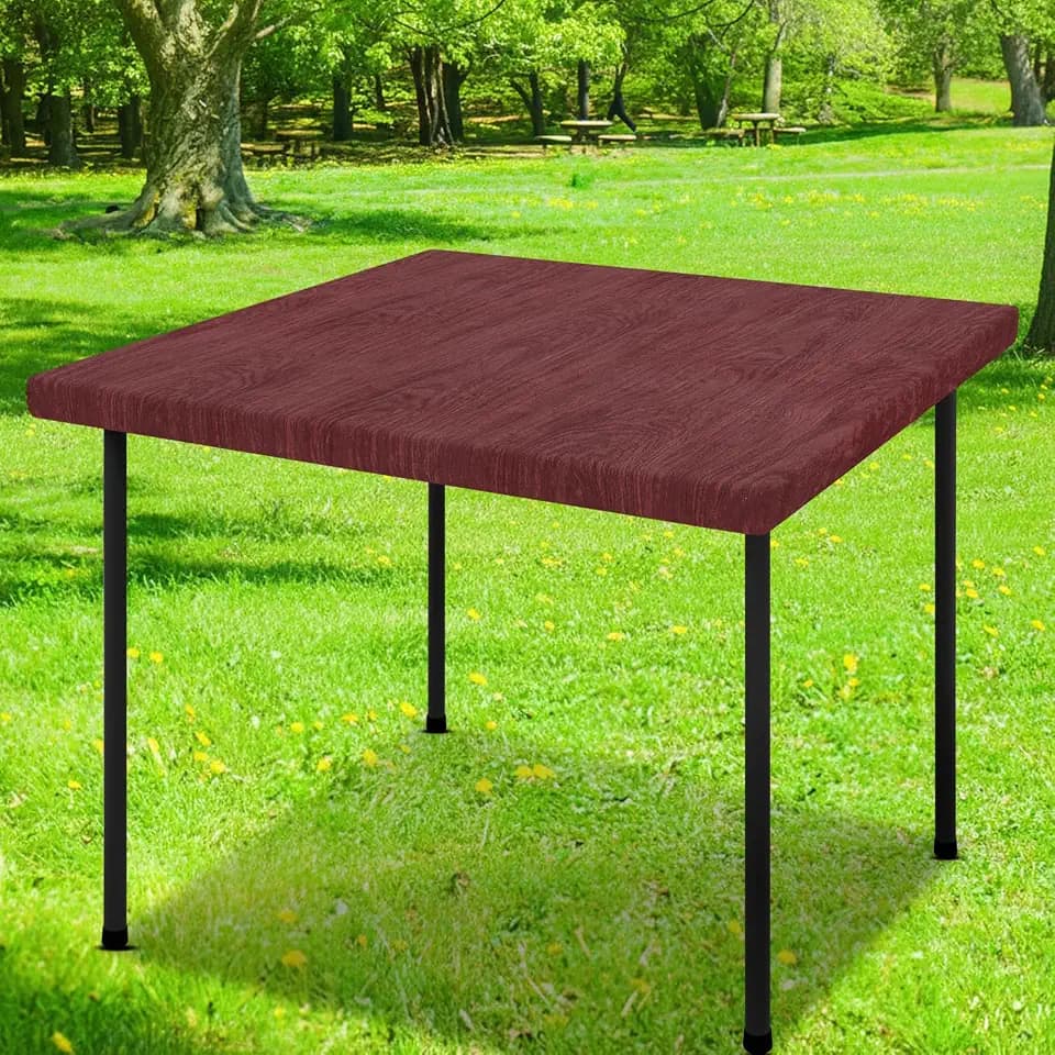 Smiry Square Table Cloth, Waterproof Plastic Table Cover for 3.5FT Tables