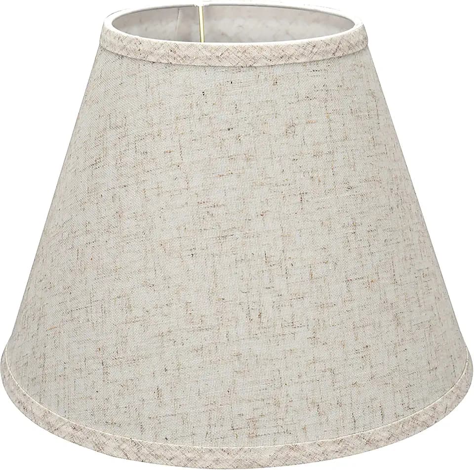 Aspen Creative 58877 Transitional Empire Shape Uno Construction Lamp Shade, Flaxen, 6" Top x 12" Bottom x 9" Slant Height