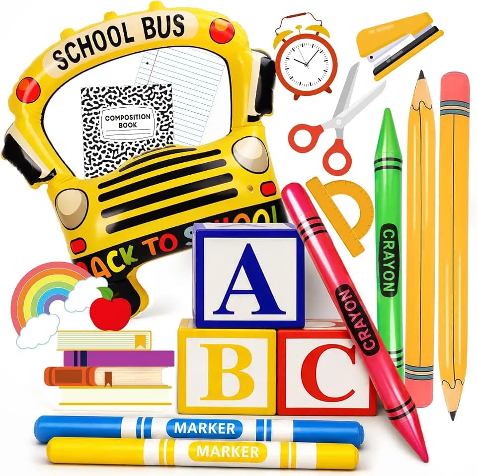 UQM 18 Pcs Giant Back to School Decoration Set Photo Props