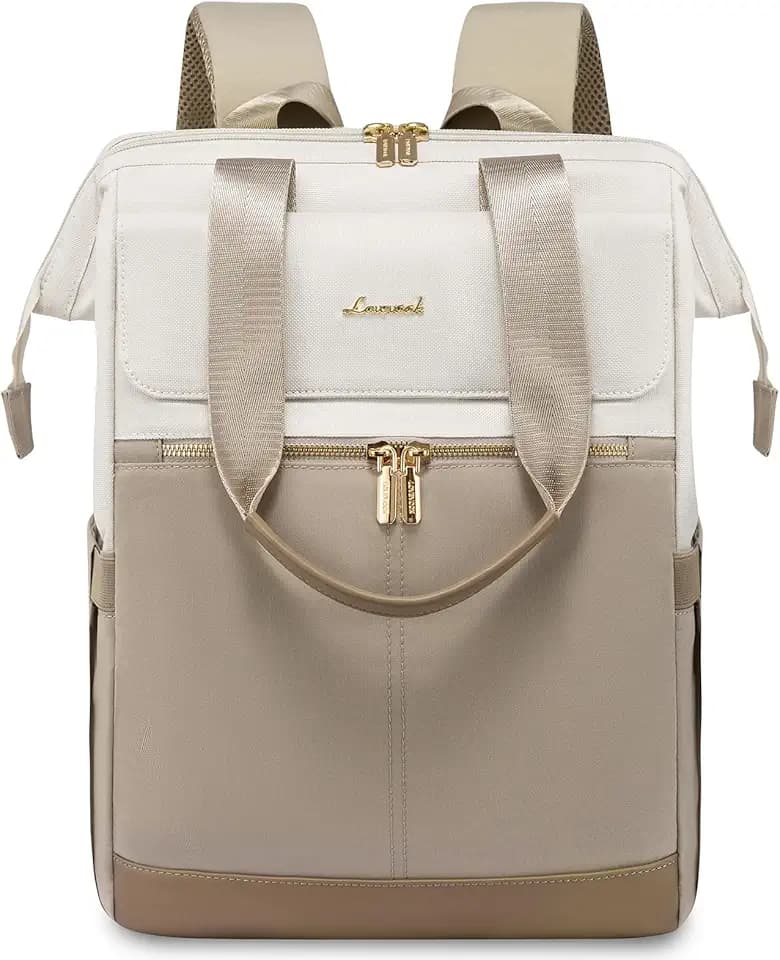 LOVEVOOK Rucksack Damen, Laptop Schulrucksack Wasserdicht, Schultasche | Eleganter Tagesrucksack, Handtasche 2-in-1, Arbeitstasche, Lehrertasche, Reisetasche