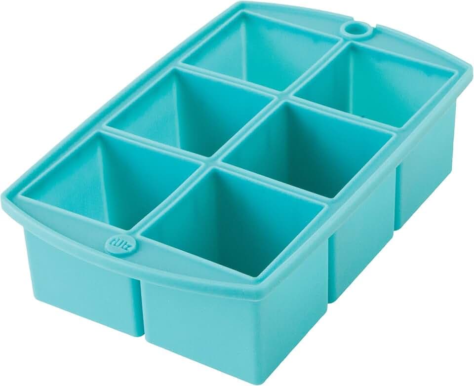 Tulz Mega Ice Block Tray, Silicone, Teal, (37096)
