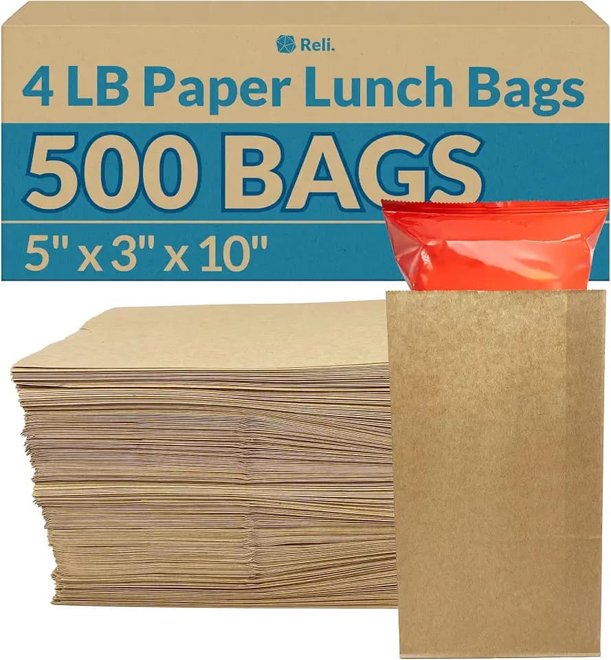 Reli. Brown Paper Bags | 500 Count Paper Lunch Bags