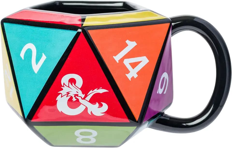 Silver Buffalo Dungeons and Dragons Fantasy Game, 3D Sculpted Mug, 20oz