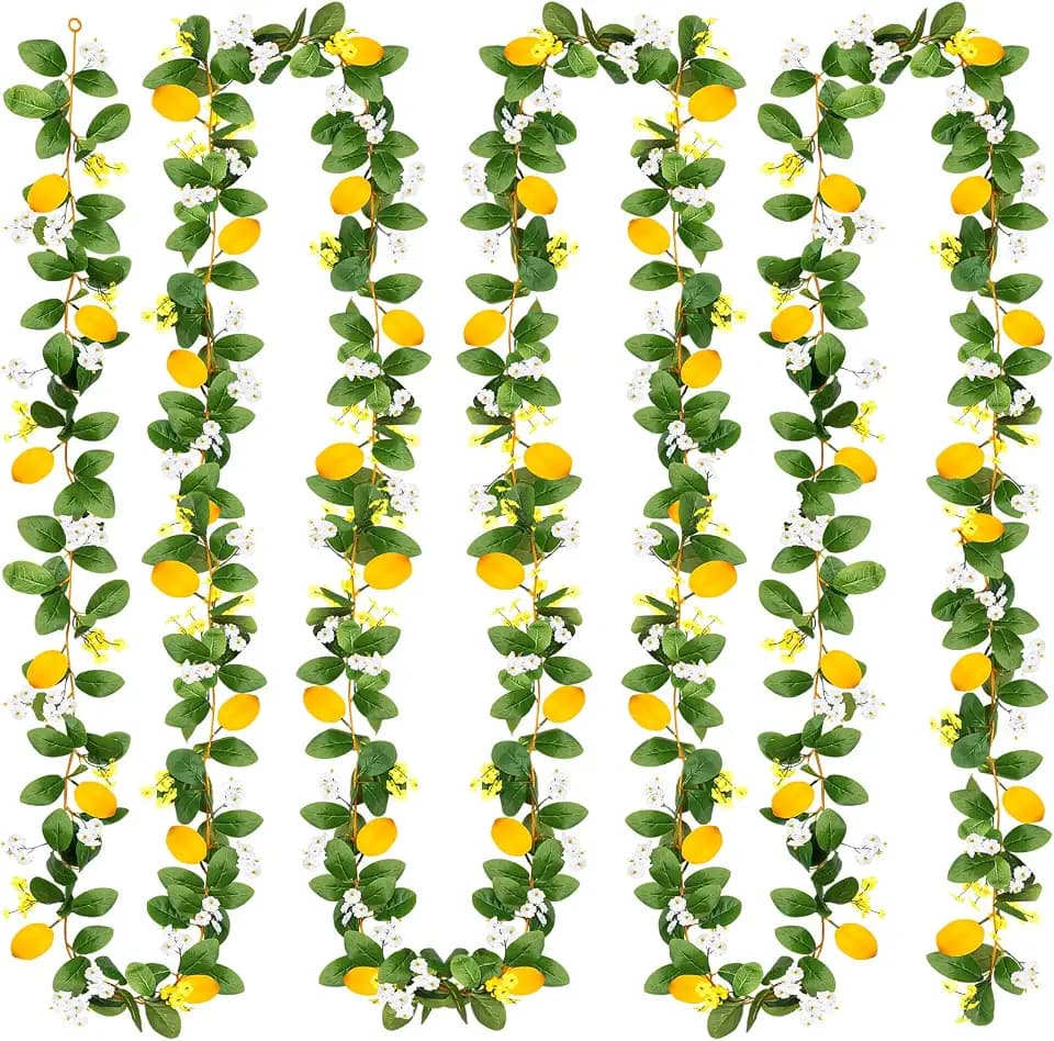 4 Pcs Artificial Lemon Flower Garland Vine