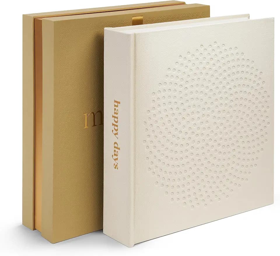 Premium Scrapbook Album for Family, Friends, Graduation, Baby Shower and Wedding Photos | 100 Pages for Multiple Sizes, 4x6, 5x7, 6x8, 8x10 | Cream Beige Acid Free Picture Album | Coffee Table Book