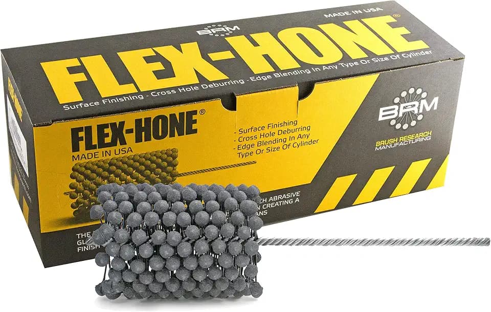 Brush Research GBD41232 FLEX-HONE®, 4-1/2" (114mm) Diameter, 320 Grit, Silicon Carbide, For Mild Steel, Stainless Steel Cast Iron and Softer Ferrous Materials