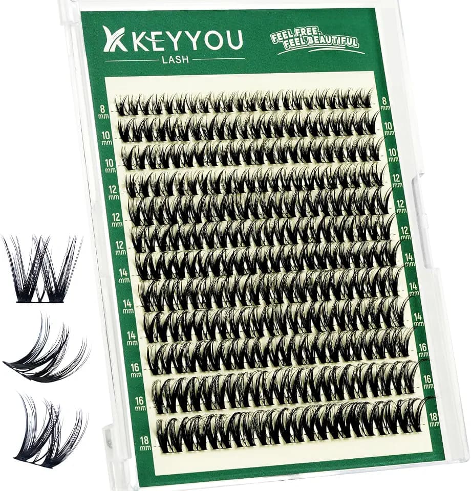 KEYYOU Flora Lash Clusters D Curl Wispy Flaunt Eyelash Extensions F01