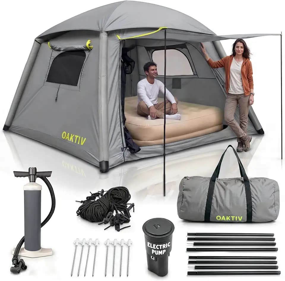 Oaktiv CloudCamp Inflatable Tent for Camping 4-6 Person Air Tent