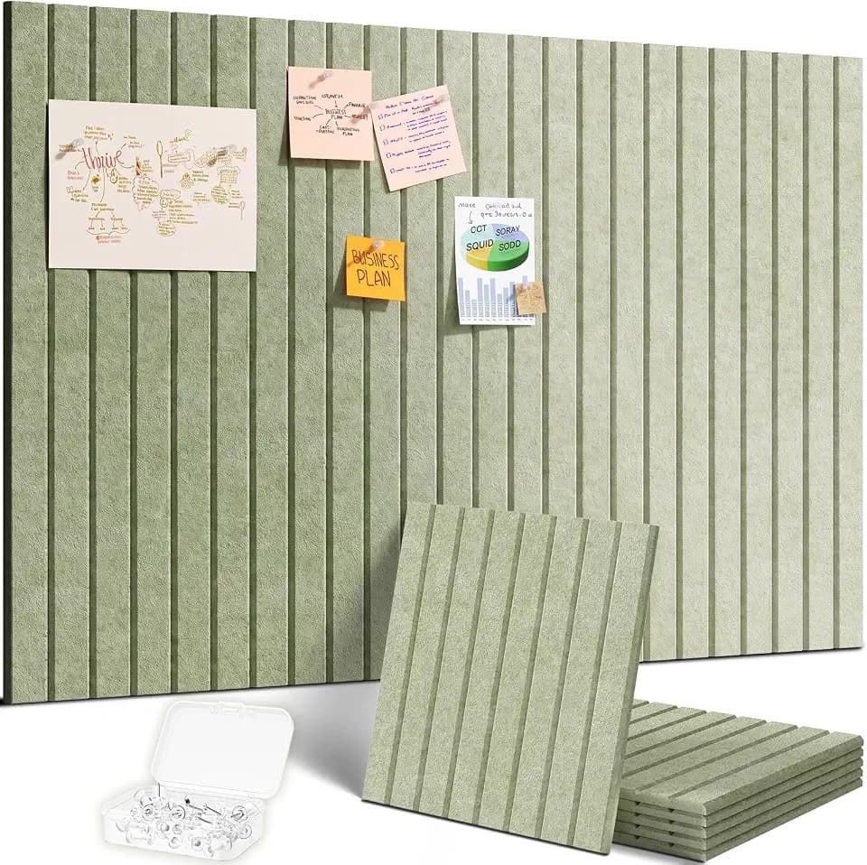 Lifewit Large Felt Bulletin Board with Self-Adhesive 36" x 24"- 6 Pack