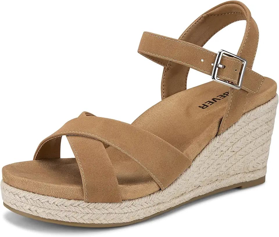 SHIBEVER Dressy Wedge Women Sandals: Comfortable Arch Support Summer Shoes