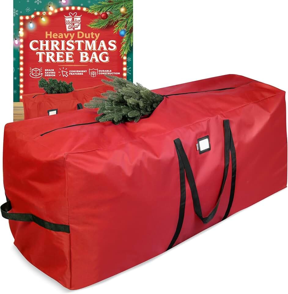 Holiday Cheer Christmas Tree Storage Bag Waterproof 7.5ft Red