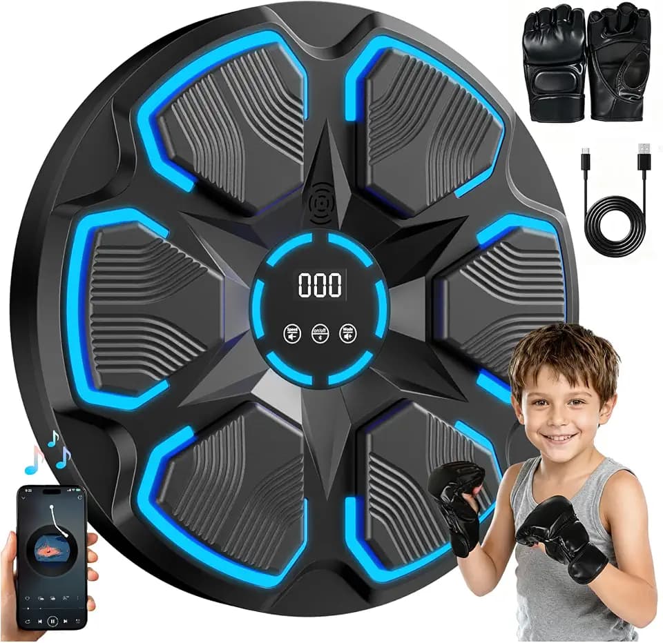 2026 Music Boxing Machine for Adults and Kids, Wall Mount, Boxing Gloves