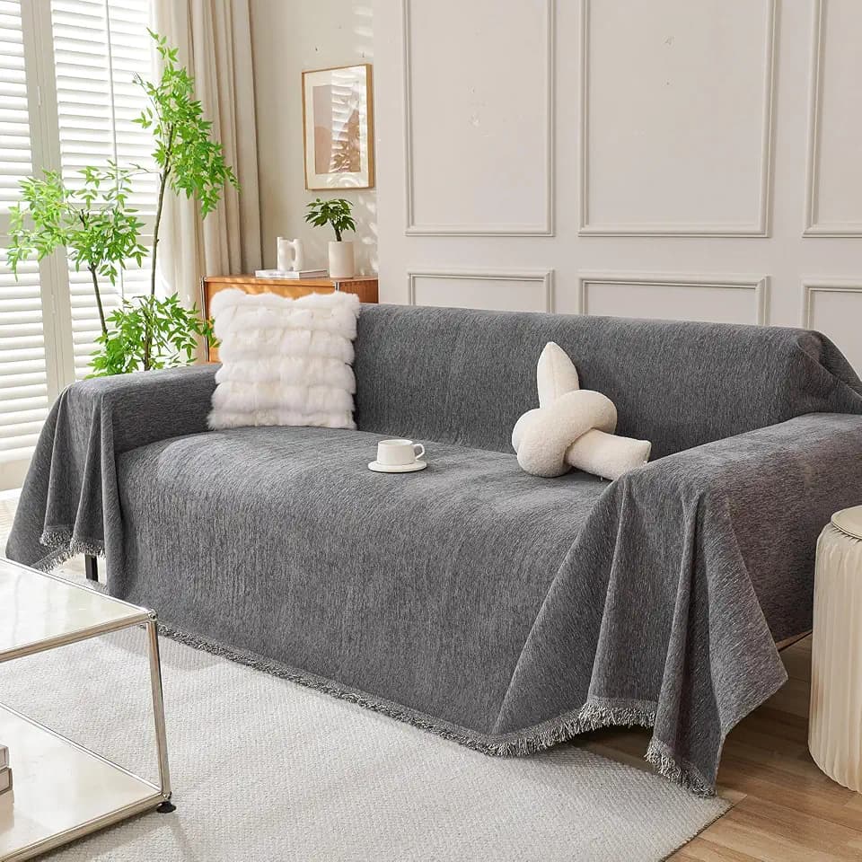 DREAMINGO Couch Cover for Dogs Washable Chenille Sofa Protector 71"x118"