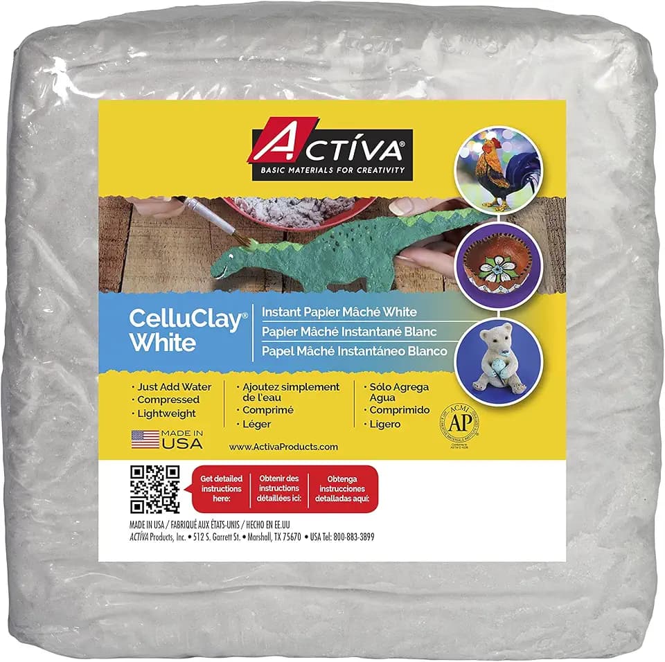 Activa CelluClay Instant Paper Mache, 2lb, Sculpting & Modeling Compound