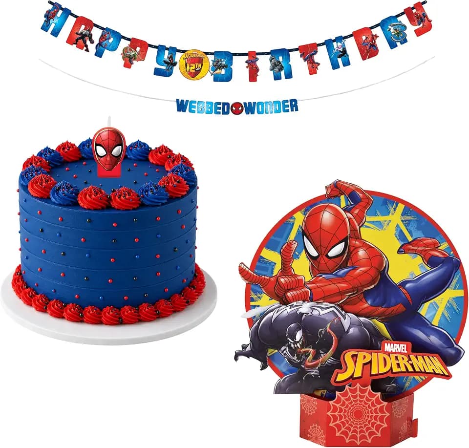 Party City Marvel Spiderman Pre-K/Kindergarten Birthday Decor Kit
