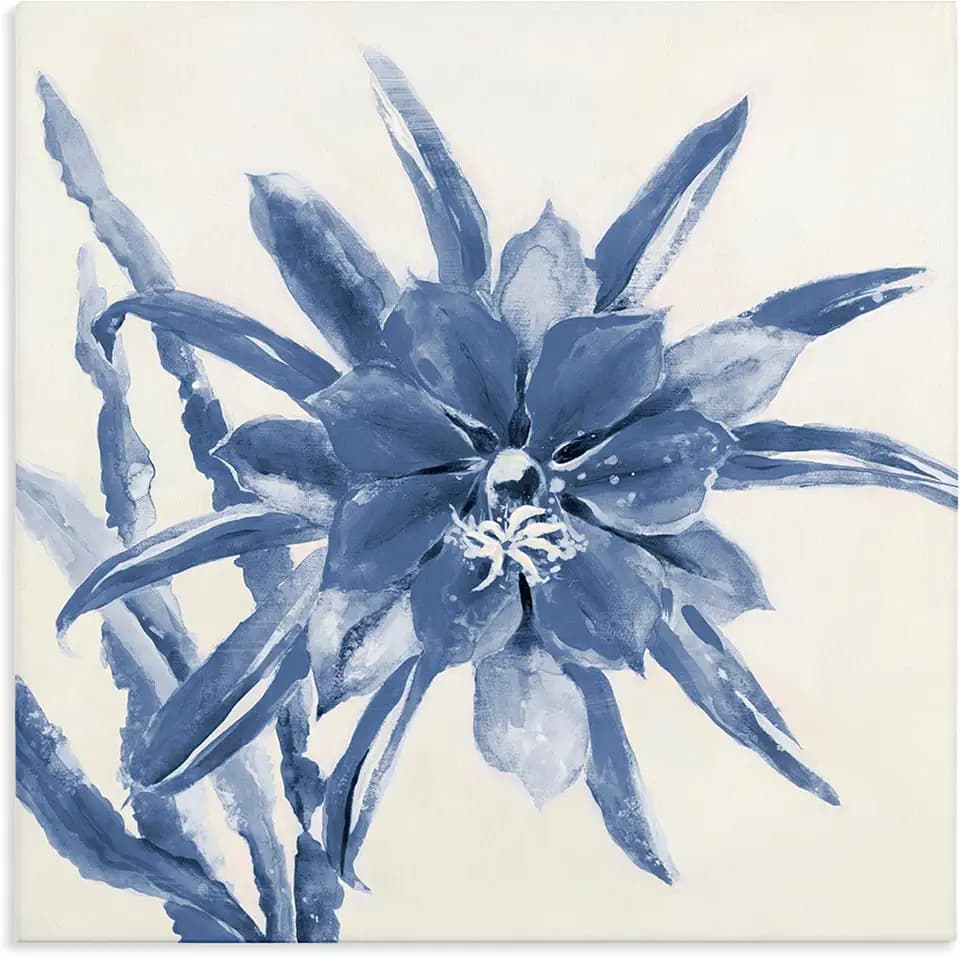 Stupell Industries Blue White Floral Cottage, 30 x 30 Inch Canvas Wall Art