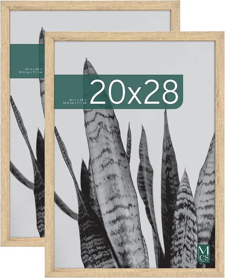MCS Studio Gallery Poster Frame, 20x28, Natural Woodgrain, 2-Pack
