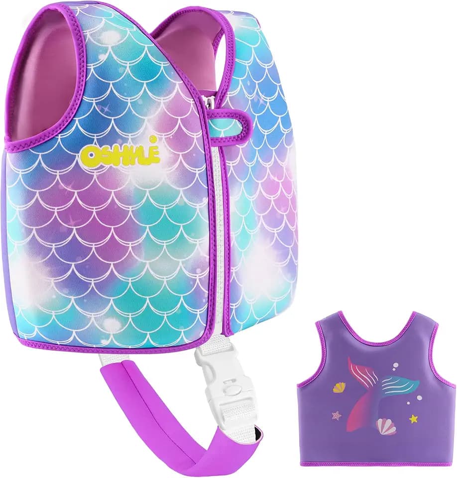 Toddler Swim Vest, Neoprene Trainer with Adjustable Straps and Crotch Strap