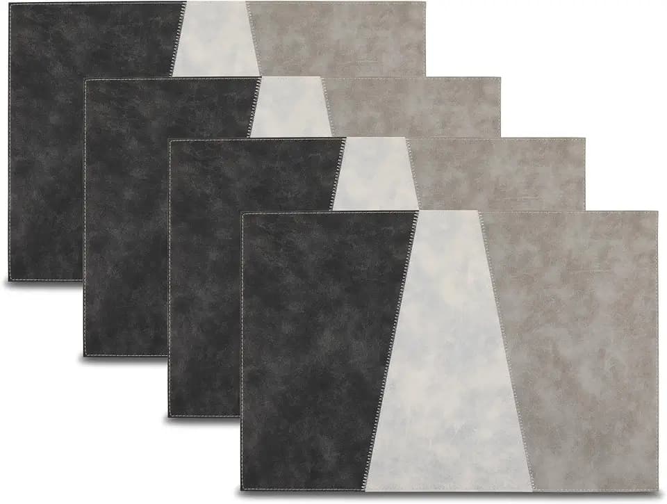 Placemats Set of 4 12" x 18" Heat-Resistant Table Mats for Dining Table Set for 4 Kitchen & Dining Room Decor Farmhouse, Boho, & Modern Style Easy to Clean, Durable & Stylish Table Decor
