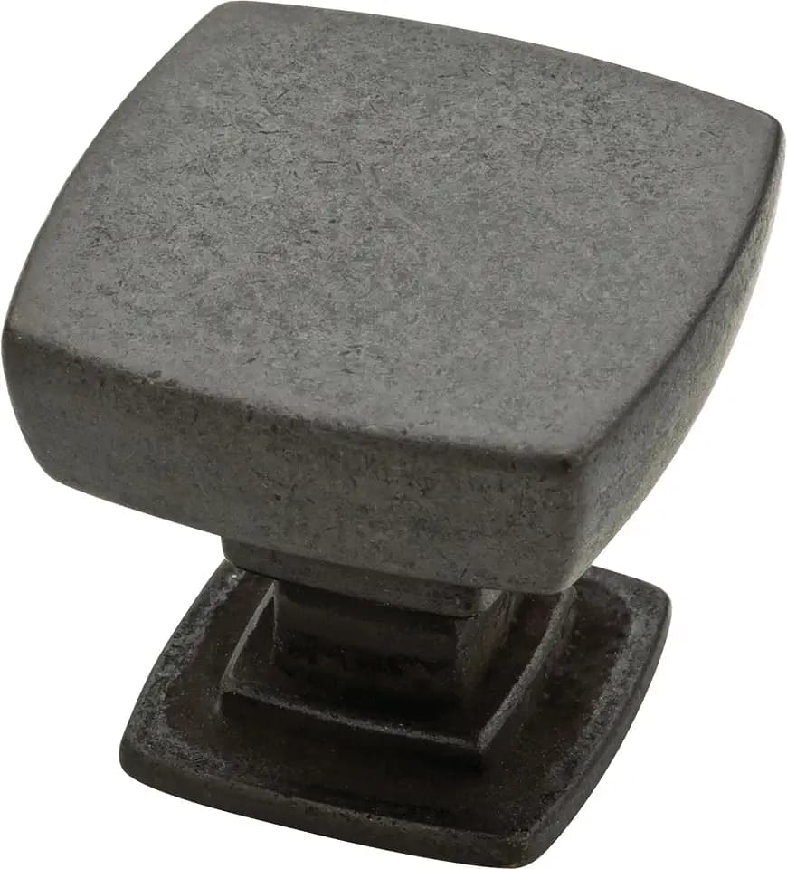 Franklin Brass (10-Pack) – Soft Iron Cabinet Knobs for Dressers, Drawers, Kitchen Cabinet Door, Vanity, Furniture, Closet Knobs, 1-1/8 Inch Square | Webber