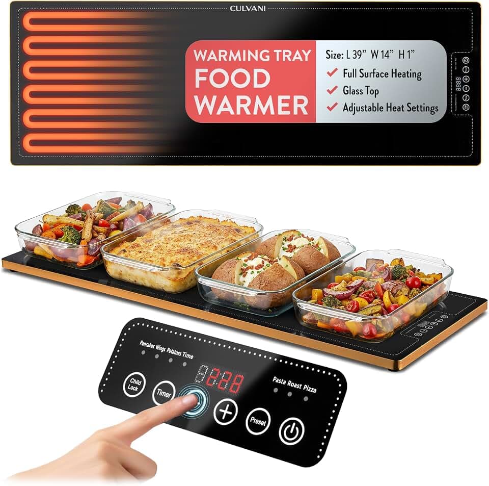 Thermaplate XL Electric Food Warmers for Parties Buffet, Child Lock