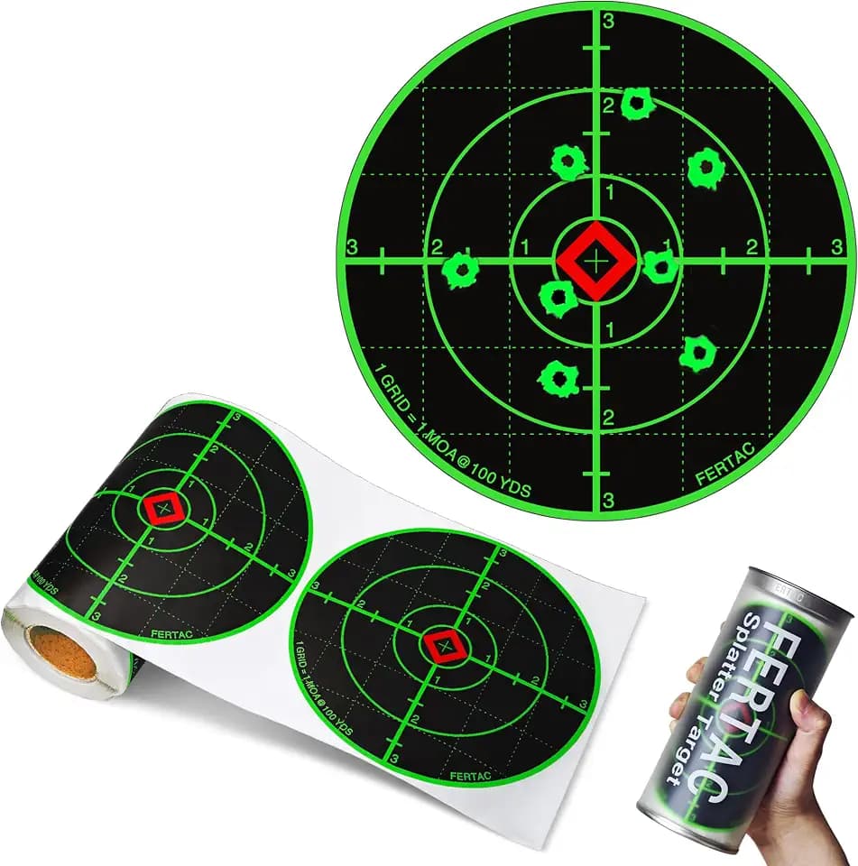6" Splatter Shooting Targets, 100 Pcs/Roll Reactive Adhesive Paper Stickers