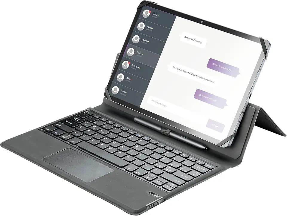 cellularline | Keyboard Case | Universelle Schutzhülle für Tablets bis 11" mit integrierter kabelloser Tastatur