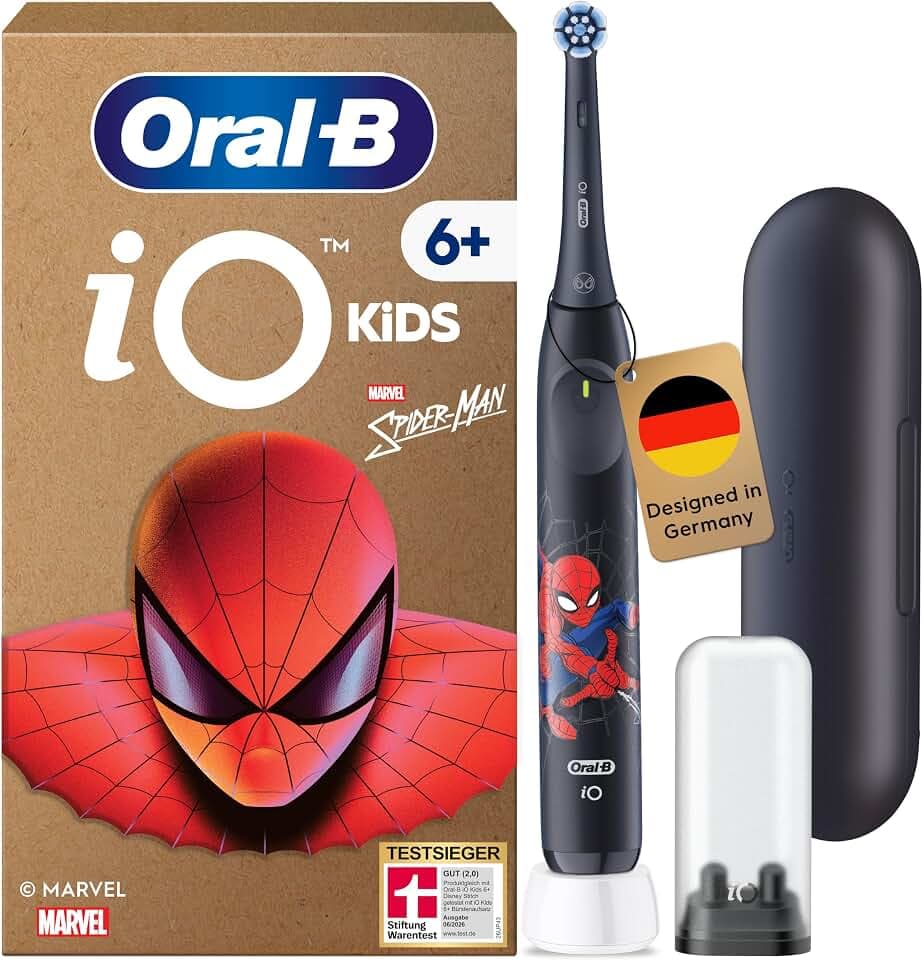 Oral-B iO Kids 6+ Marvel Spiderman Elektrische Zahnbürste Kinder, Schwarz