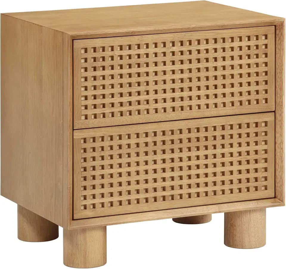 TOV Furniture Miles Natural Rubberwood Nightstand