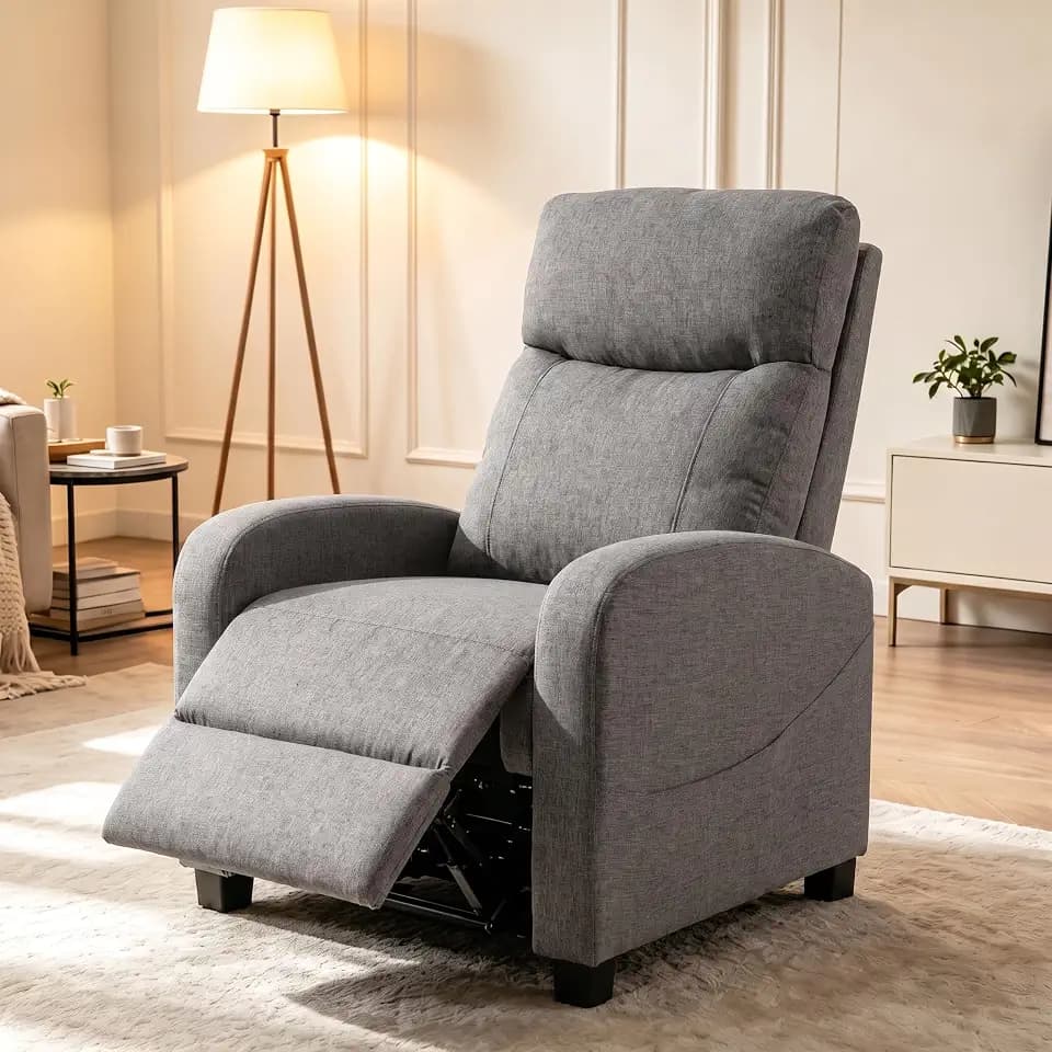 OLIXIS Recliner Chair, Reclining Sofa Chair with 3 Adjustable Angles