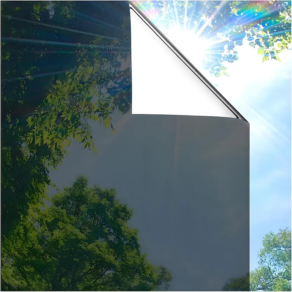 Coavas One Way Privacy Window Film Heat & Glare Control, 23.6"x78.7" Black