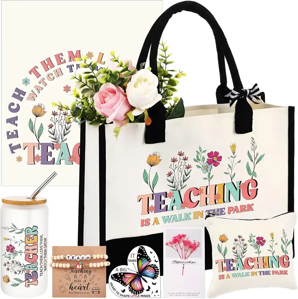 Sadnyy 7 Pcs Teacher Appreciation Gifts Set for Women Teacher Christmas Gifts End of Year Thank You Ideas Present for Women Coworker Birthday Thanksgiving