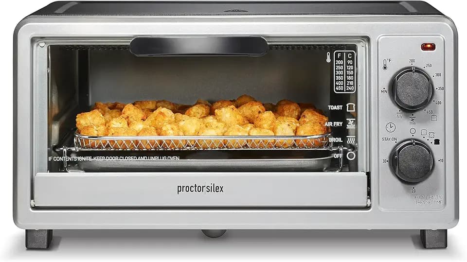 Proctor Silex 4 Slice Countertop Air Fryer Toaster Oven Combo
