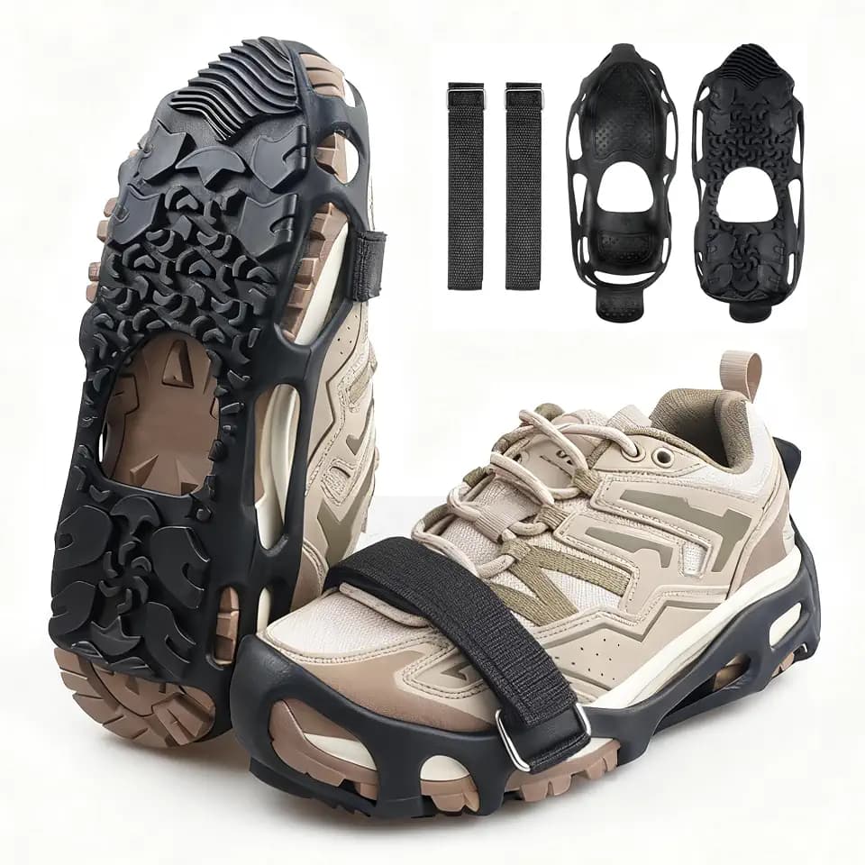 Spikeless Shoe Cleats Non-Slip Roofing Shoes Rubber Traction Roofing Shoe Covers for Metal Roof, Wet Floors, Slippery Surfaces, Snow and Ice Walking, Anti Slip Safety Shoe Grips for Work Boots