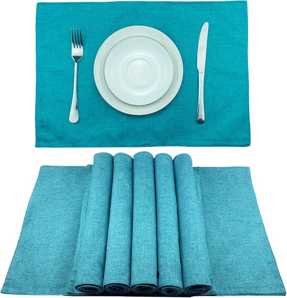 Weabetfu Cloth Placemats Set of 8 Heat Resistant Dining Table Place mats