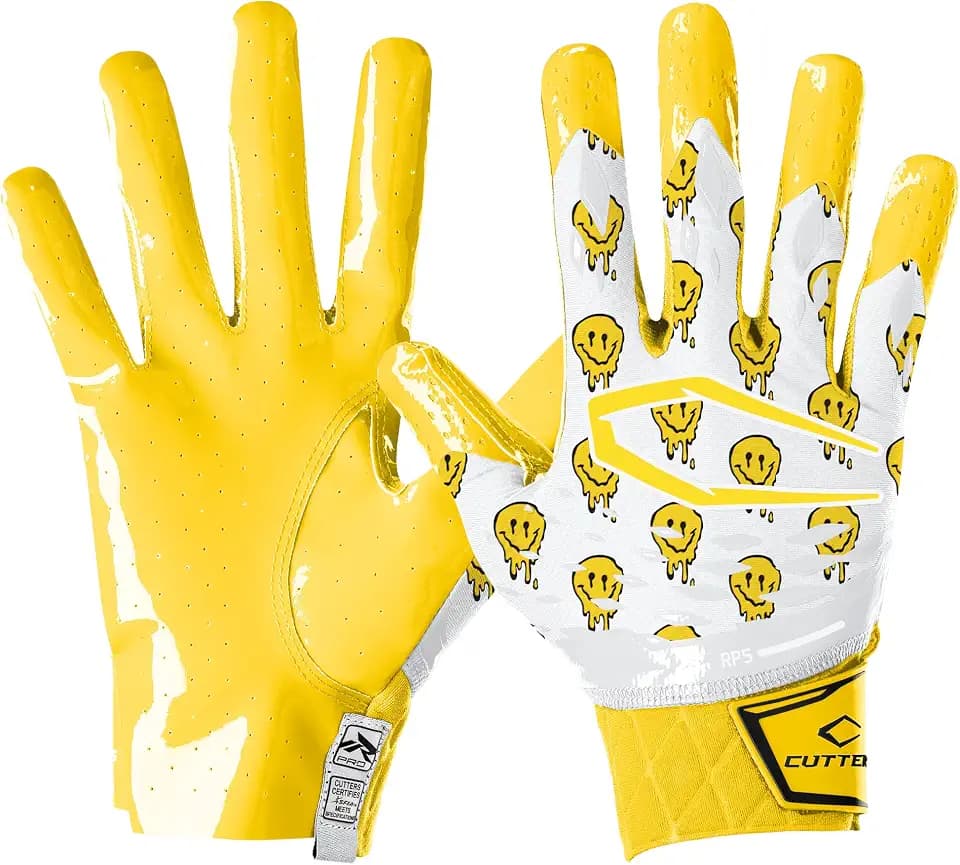 Cutters Limited Edition Football Gloves - Rev Pro 5.0 - Ultra Grip No Slip Wide Receiver (1 Pair)