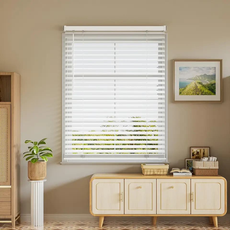 SZXIMU 2'' Cordless Blinds for Indoor Windows, 27" W X 64" H Mini Blinds