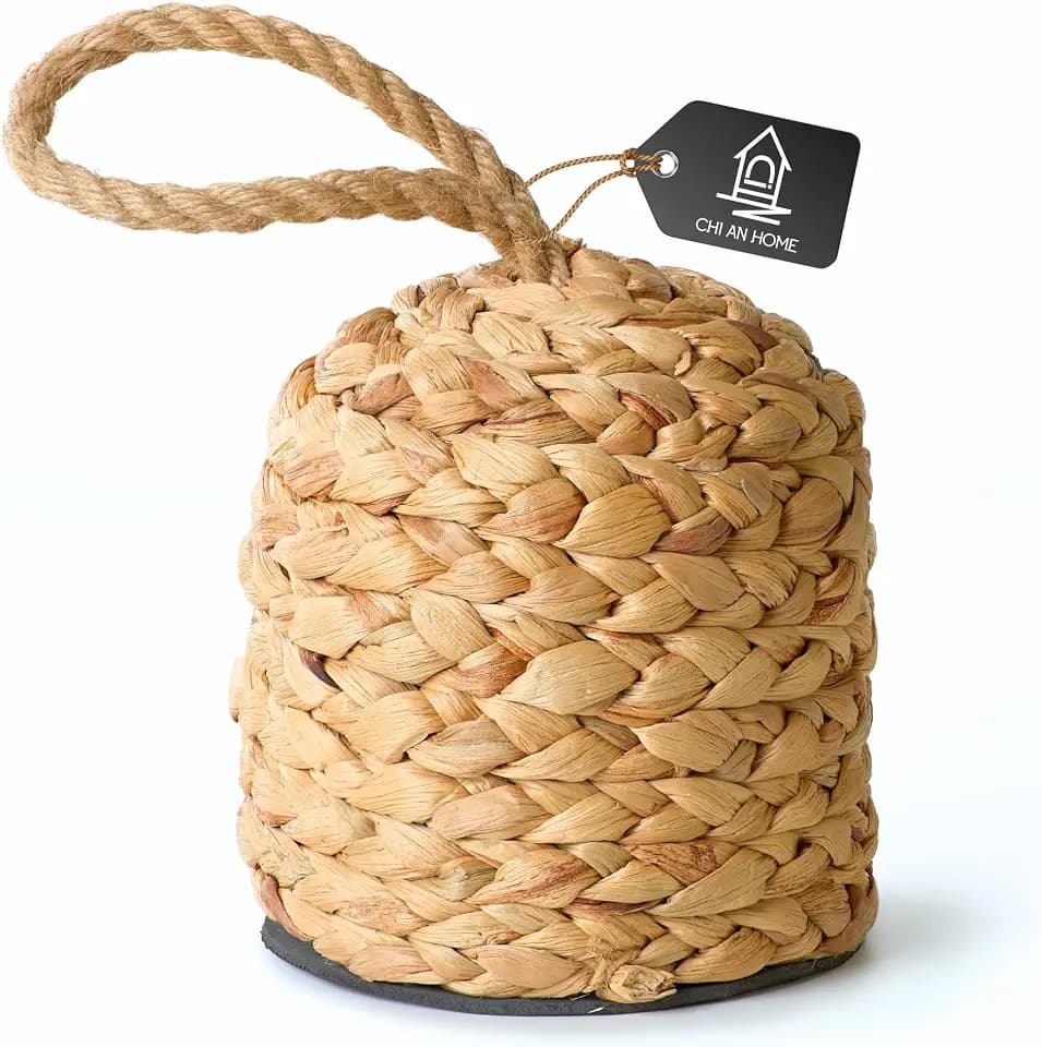 CHI AN HOME 4.4lb Water Hyacinth Door Stop, Door Stopper for Bottom of Door