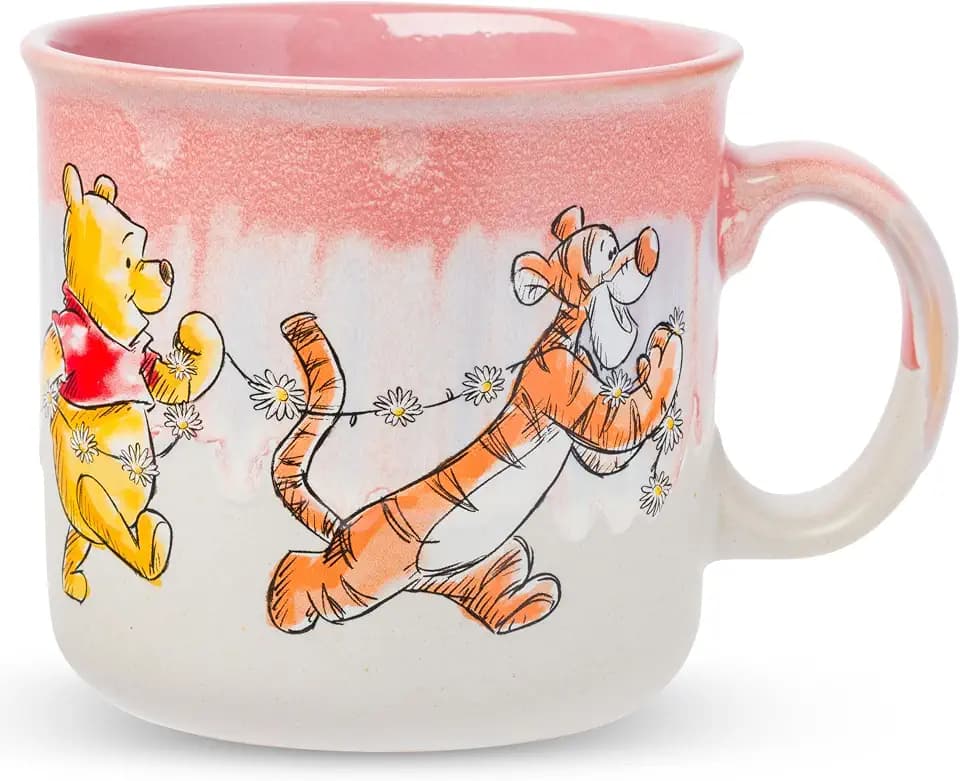 Silver Buffalo Disney Winnie the Pooh, Reactive Glaze Camper Mug, 20oz
