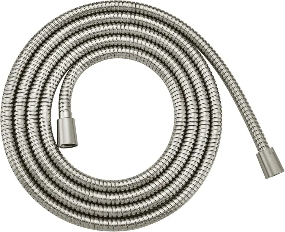 BRIGHT SHOWERS Extra Long Shower Hose 118 Inches – Stainless Steel Handheld Shower Hose with Brass Connectors, Anti-Kink, Leak-Proof, Easy to Install, Fits Most Shower Heads, Brushed Nickel