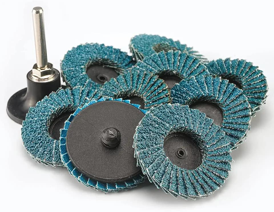 30 Pcs 2 Inch Mini Flap Disc, Assorted 40/60/80 Set, High Density Zirconia Grinding Flap Disc, with 1/4 inch Shank Holder, On Metal Grinding, for Angle Die Grinder (Pack of 30)